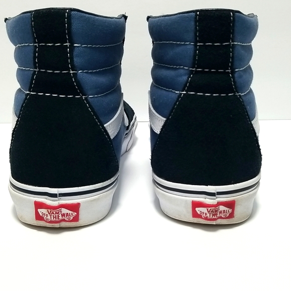 VANS Men's Worlds #1 Sk 8 High Top Canvas & Suede Shoe Size 10 Navy Blue - Picture 6 of 10